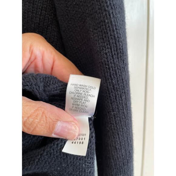 J.Jill black scottie dog sweater v-neck red yak hair wool pullover Size L - Picture 7 of 7